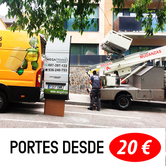 Portes desde 20 euros Mudanzas Megatrans